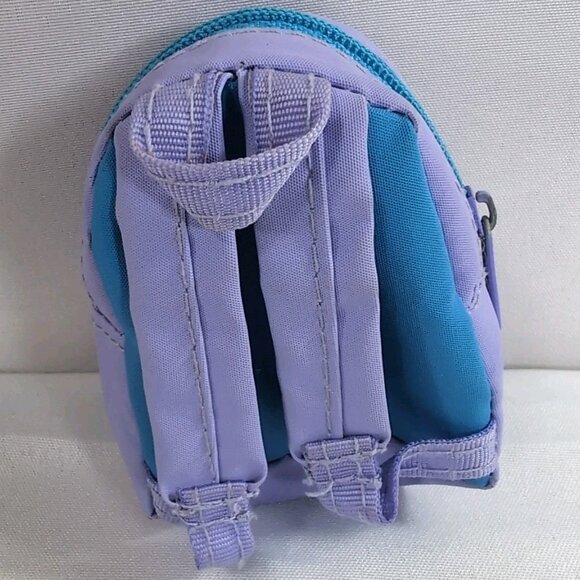 Disney Beauty And The Beast Backpack Purple Blue Doll Mini Purse Calego Zip - Picture 3 of 13